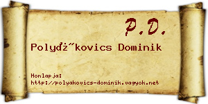 Polyákovics Dominik névjegykártya