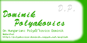 dominik polyakovics business card